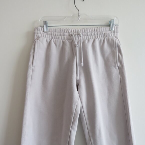 ARITZIA TNA Cozy AF Sweatfleece Boyfriend Sweatpant Heather Cloud White Lounge - Picture 4 of 16